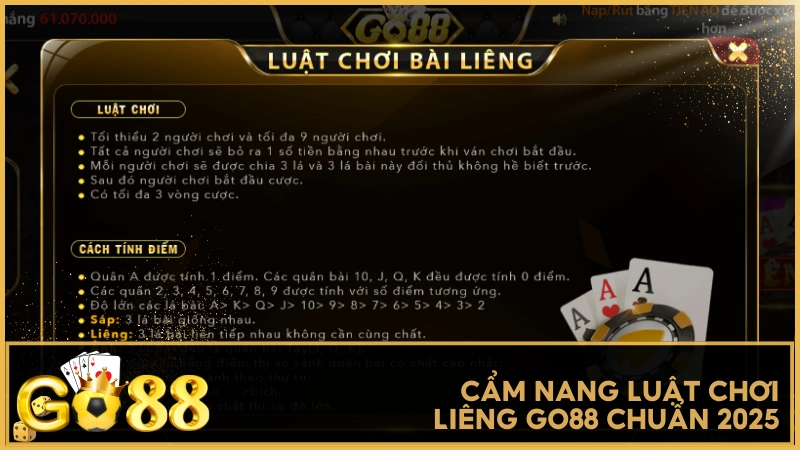 Cẩm nang luật chơi Liêng GO88 chuẩn 2025
