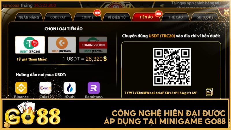 Công nghệ hiện đại được áp dụng tại Minigame GO88