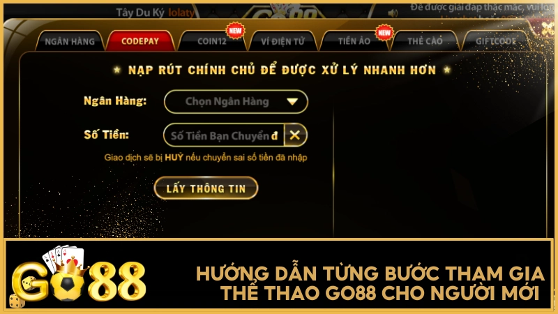 Hướng dẫn từng bước tham gia Thể Thao GO88 cho người mới bắt đầu