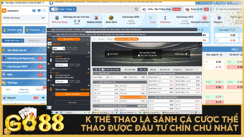 K Thể Thao là sảnh cá cược thể thao được đầu tư chỉn chu nhất