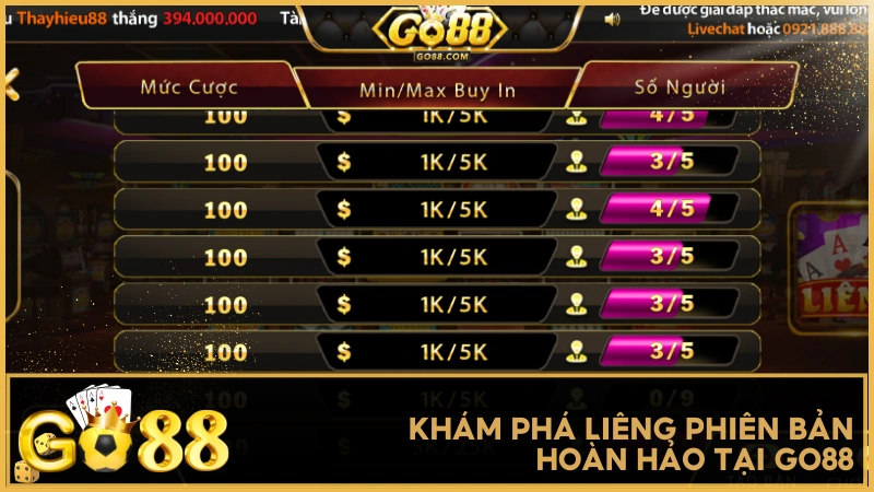 Khám phá Liêng phiên bản hoàn hảo tại GO88