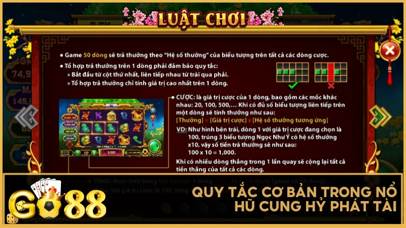 Quy tắc cơ bản trong nổ hũ Cung Hỷ Phát Tài dành cho người mới
