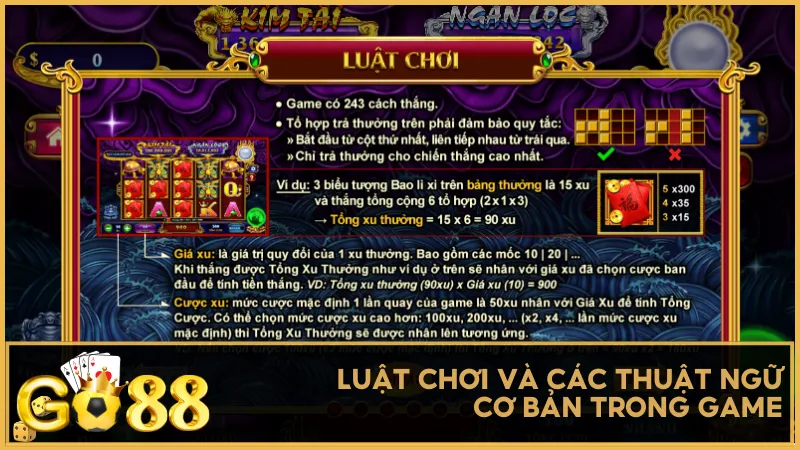 Luật chơi và các thuật ngữ cơ bản trong nổ hũ Kho Tàng Ngũ Long