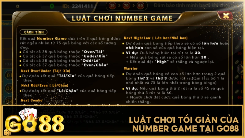 Ba quả bóng được rút ngẫu nhiên từ 75 bóng tạo nên mỗi ván cược đầy kịch tính và khó lường.