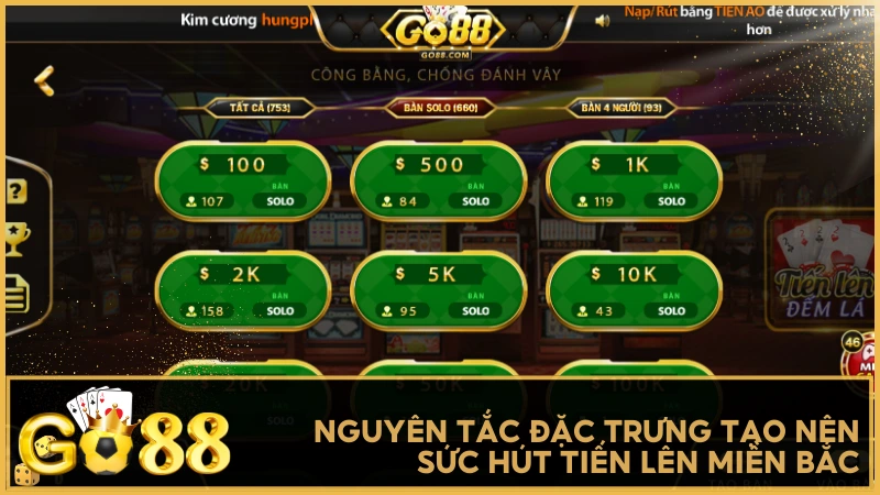 Nguyên tắc đặc trưng tạo nên sức hút Tiến Lên Miền Bắc