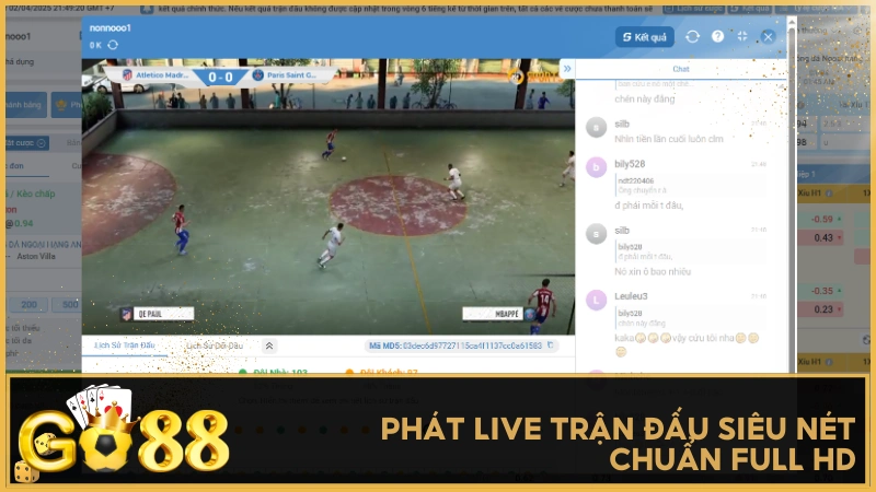 Theo dõi trận đấu rõ nét trên mọi thiết bị và bắt kèo chuẩn từng phút.