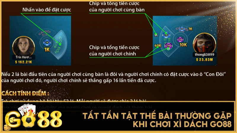 Tất tần tật thế bài thường gặp khi chơi Xì Dách GO88