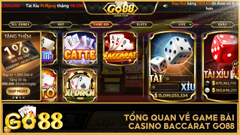 Tổng quan về game bài Casino Baccarat GO88